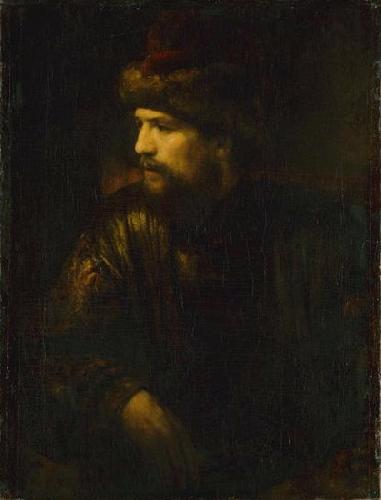 Willem Drost Portrait of a man in a red kolpak. oil painting picture